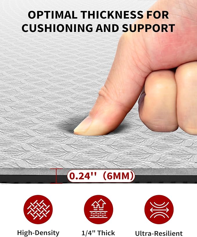 CAMBIVO Yoga Mat 72" x 48" Large Workout Mat - Image 3