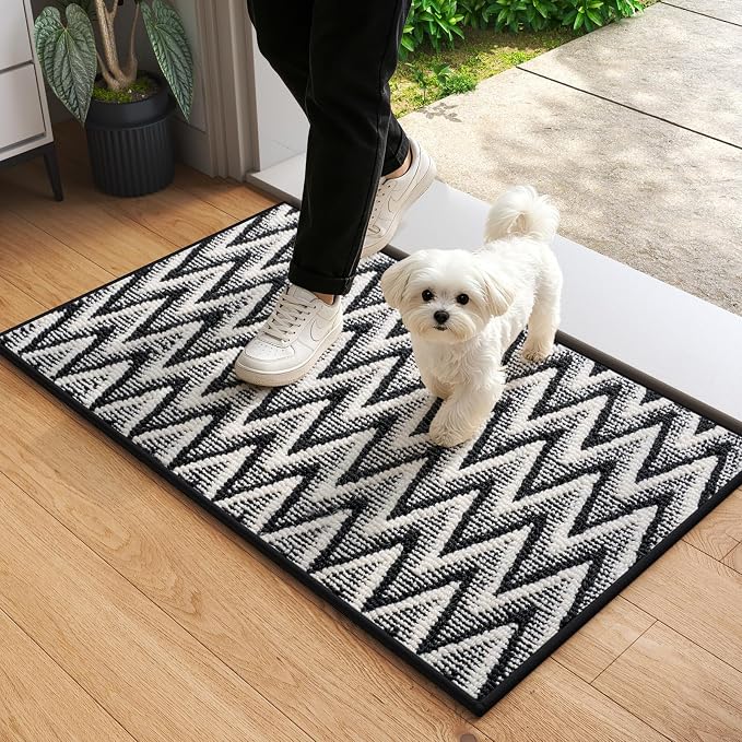 Indoor Door Mat 17x30, Dirt Resistant & Absorbent Doormat by YDKGL
