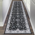 HEBE Washable Hallway Runner Rug 2'x 8' Non Slip Kitchen Rugs Runner, Low Pile by HEBE
