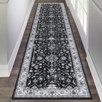 HEBE Washable Hallway Runner Rug 2'x 8' Non Slip Kitchen Rugs Runner, Low Pile by HEBE