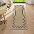 LIVEBOX Easy Jute Checkered Runner Rug - Image 9