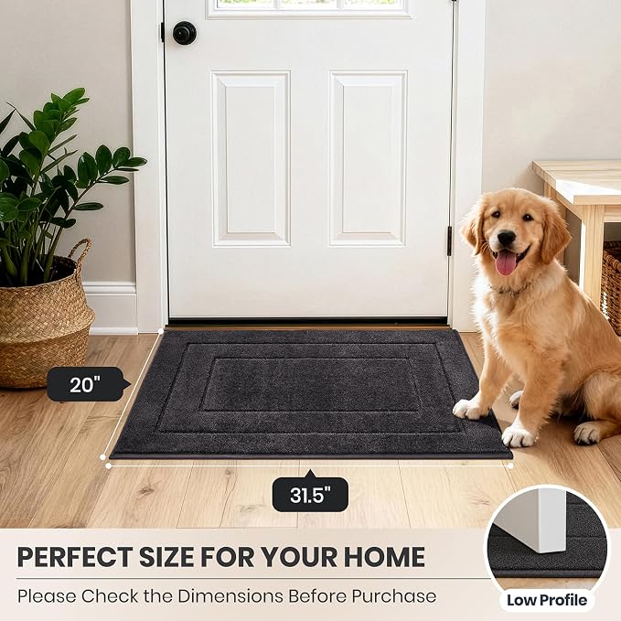 PURRUGS Dirt Trapping Door Mat 20" x 31.5", Non-Slip/Skid Machine Washable - Image 8