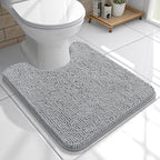 OLANLY Toilet Rugs U-Shaped 20x20, Extra Soft Absorbent Chenille Contour by OLANLY