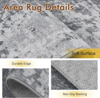 5x7 Ft Area Rugs for Living Room, Soft Non-Slip Washable Rugs Modern Abstract - Image 5