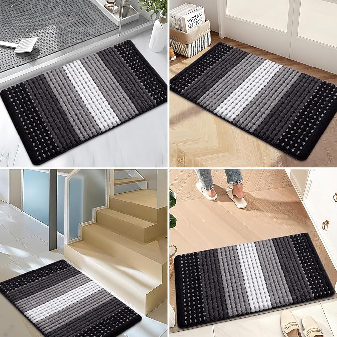 Kitinjoy Indoor Outdoor Door Mat, 30x17 Non-Slip Absorbent Dirt Trapper - Image 6