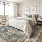 6x9 Area Rug Washable Rugs: Living Room Large Abstract Modern Soft Stain - Image 4