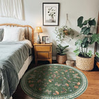 Mushroom Insect 5ft Round Rug Washable Non-Slip Soft Ultra-Thin Small Boho - Image 2