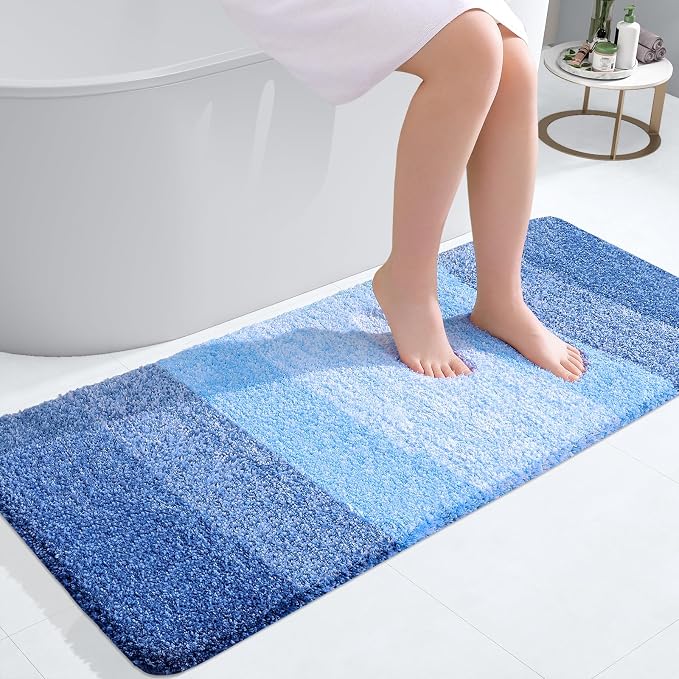 OLANLY Bathroom Runner Rugs Mat 47x20, Extra Soft Absorbent Microfiber Bath Rugs by OLANLY