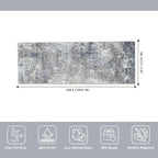 4x10 Wide Runner Rug for Hallway, Washable Non Slip Long Kitchen Rug, Soft Low - Image 2