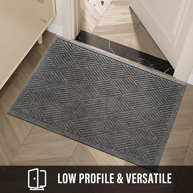 HIYARD Sturdy Front Door Mat, Absorbent Muddy Dirt Resist Welcome Door Mats - Image 6