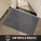 HIYARD Sturdy Front Door Mat, Absorbent Muddy Dirt Resist Welcome Door Mats - Image 6