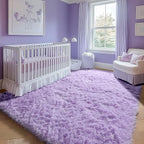 ONASAR Purple Rugs for Living Room Bedroom, 5x8 Fluffy Bedside Area Rug - Image 7