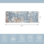 3x8 Washable Hallway Runner – Non-Slip Abstract Modern Neutral Wide Carpet - Image 2