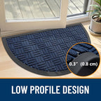 OLANLY Half Circle Door Mat Outside Entrance 29.5x17, Heavy Duty Sturdy Natural - Image 4