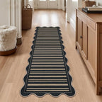 Striped Easy Jute Runner Rug, 2x6 Kitchen Rug Non Slip Washable Outdoor Runner - Image 7