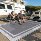 HappyTrends Outdoor Rug Reversible Portable Plastic Straw Camping Rugs - Image 3