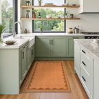 GarveeHome Scalloped Orange Door Mat Indoor Rugs - Image 4