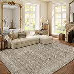 Washable Area Rugs for Living Room: 6x9 Bedroom Rug Boho Vintage Area Rug Stain by palohom