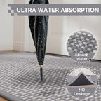 Front Door Mat 31''x47'', Absorbent Dirt Resist Washable Non Slip Low-Profile - Image 3