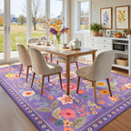 RELEANY Floral 5x7 Area Rugs Washable Print Boho Cute Carpet Non Slip Flower - Image 8