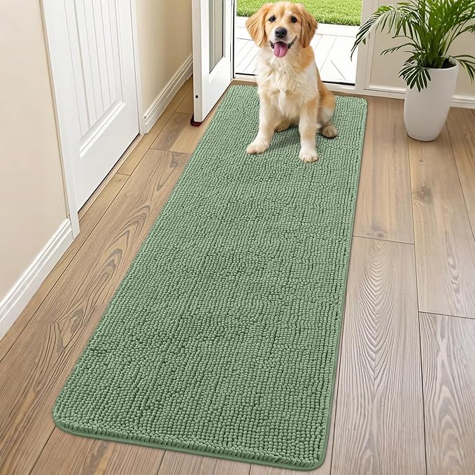 Smiry Dog Door Mat for Muddy Paws 70x24, Absorbent Dirt Trapper, Non-Slip by Smiry