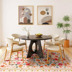 3x5 Area Rugs for Living Room Vacuum-Friendly Machine Washable Area Rug Flower - Image 8