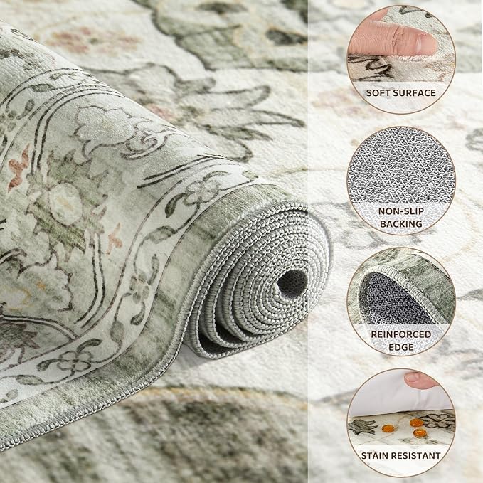 5x7 Washable Area Rug - Image 3