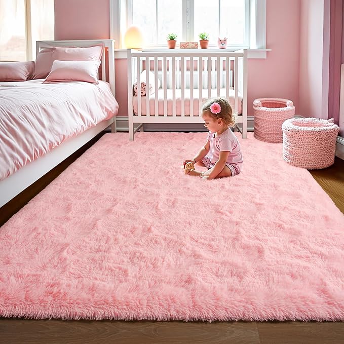 LOCHAS Ultra Soft Indoor Modern Area Rugs Fluffy Living Room Carpets by LOCHAS