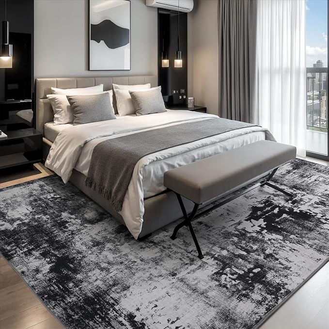 Rugflix 9x12 Area Rugs for Living Room, Washable Large Rug Stain-Resistant Low - Image 2