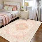 CAPALOCA Machine Washable Rugs Nursery Rug 3x5 Cute Girl Non Slip Low Pile by CAPALOCA