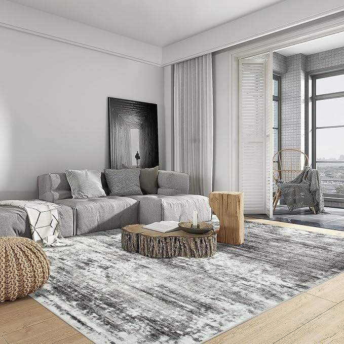 10x14 Area Rugs Washable Rug: Modern Abstract Living Room Rug Soft Anti-Skid - Image 5
