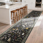 2x12 Washable Rug Runner, Non Slip Low Pile Hallway Cat Runner Rug, Stain - Image 2