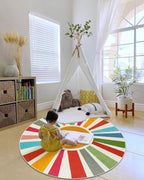 STARUIA Boho Washable Rug 5 Ft Round Area Rug - Image 9