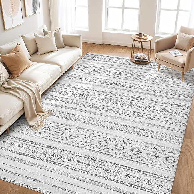 cotiled 9x12 Area Rugs Living Room Rug: Washable Boho Rugs - Image 6