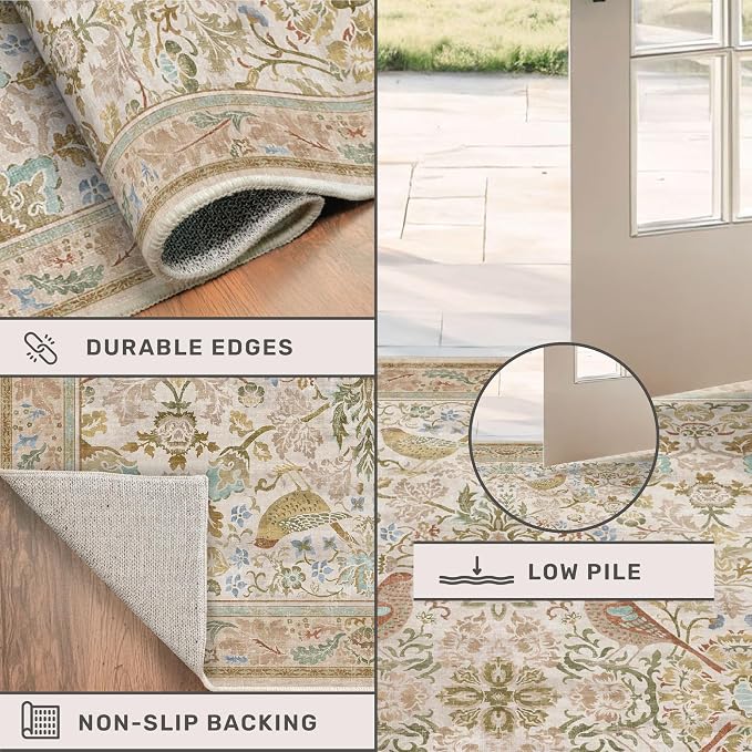 Large Washable Living Room Rug 8x12 - Image 4