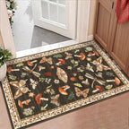 Mushroom Small Rug 2x3 Washable Door Mat Indoor Rugs by ROYHOME
