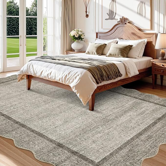 GarveeHome Scalloped Washable Rug 8x10 Rugs - Image 3