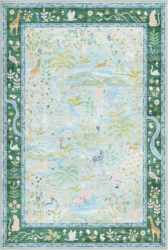 Jungle Animal Print 3x5 Washable Rug - Image 4