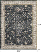 Black Boho Rug for Living Room 9x12 - Image 2