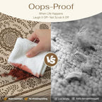 HUGEAR 3x5 Vintage Jute Outdoor Indoor Rug Washable Linen Textured Weave High - Image 4