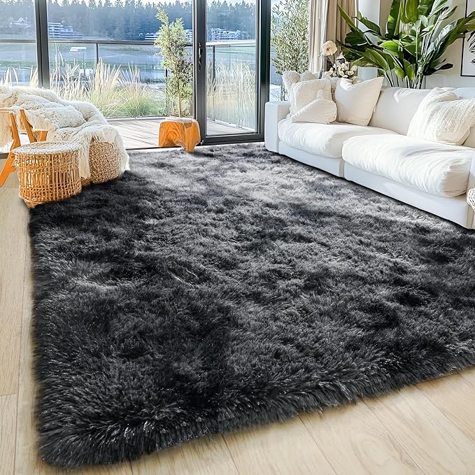 Area Rugs for Living Room 6x9, Ultra Soft Fluffy Rug for Bedroom, Modern Shaggy - Image 3