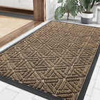 Smiry Front Door Mat Outside Entrance, Heavy Duty Sturdy Natural Rubber Doormat by Smiry