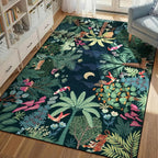 LIVEBOX 6x9 Jungle Dark Rug Dining Room Rugs by LIVEBOX