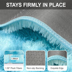 Light Blue Fluffy Rug for Bedroom Living Room, 3x10 ft Soft Sky Blue Bedroom - Image 6