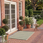 SAFAVIEH Courtyard Collection 2' x 3'7" Beige/Dark Green CY6062 Nautical by Unknown