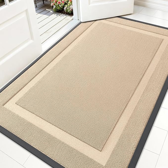OLANLY Front Door Mat Indoor Outdoor Entrance, Waterproof All-Season, by OLANLY