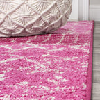 JONATHAN Y Boho Vintage Diamond Fuchsia/Ivory Runner Rug 2X8 ft, Moroccan Hype - Image 4