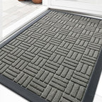 OLANLY Front Door Mat Outside Entrance 29.5x17, Heavy Duty Sturdy Natural by OLANLY