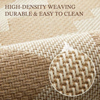 MatEssenz 2x3 Washable Entryway Rug, Woven Boho Geometric Indoor Front Door Mat - Image 5