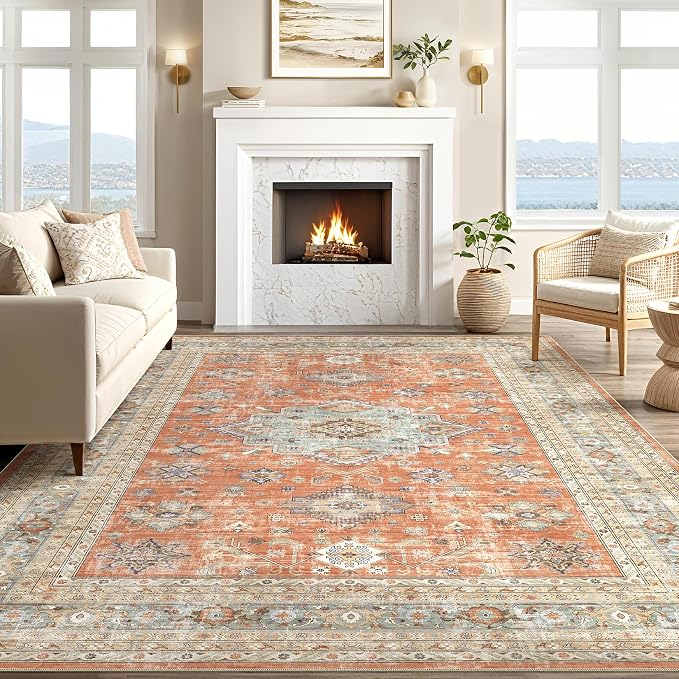 Vintage Living Room Area Rug 5x7 - Image 5